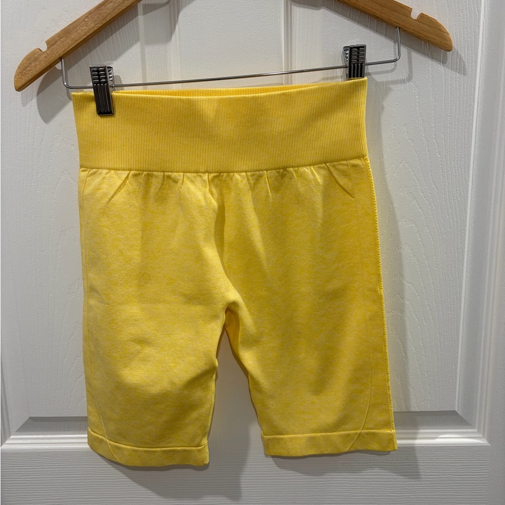 Amazon Women's Yellow Athletic Bike Shorts